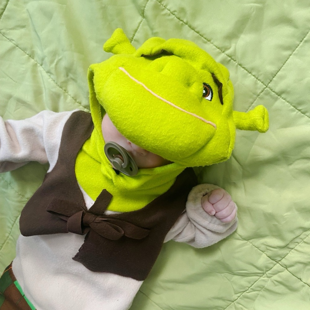 Baby Shrek Costume Bunting Halloween - Newborn 0-9 Months